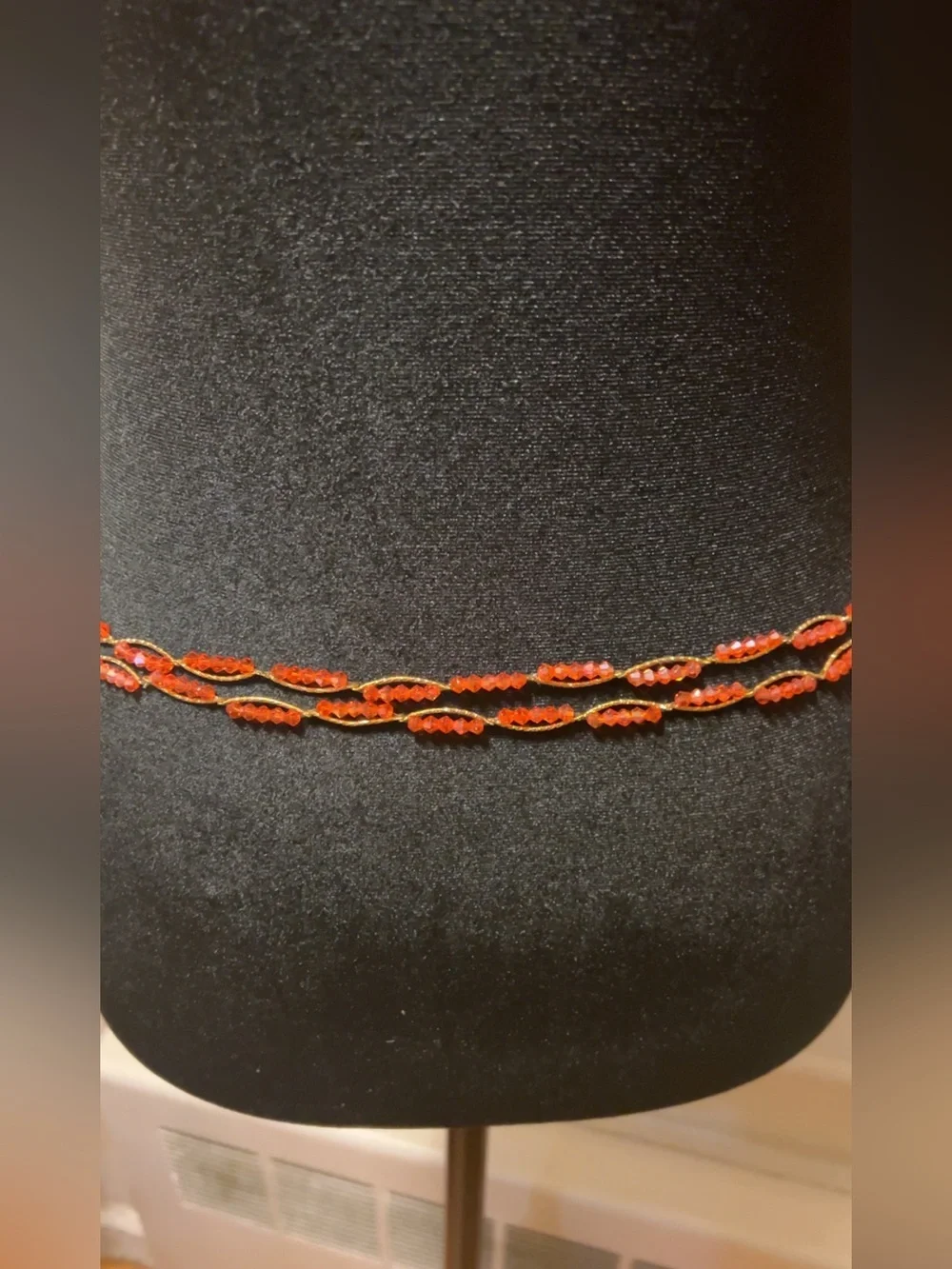 Delicate Orange Beaded Waist Chain - Women Jewelry handmade